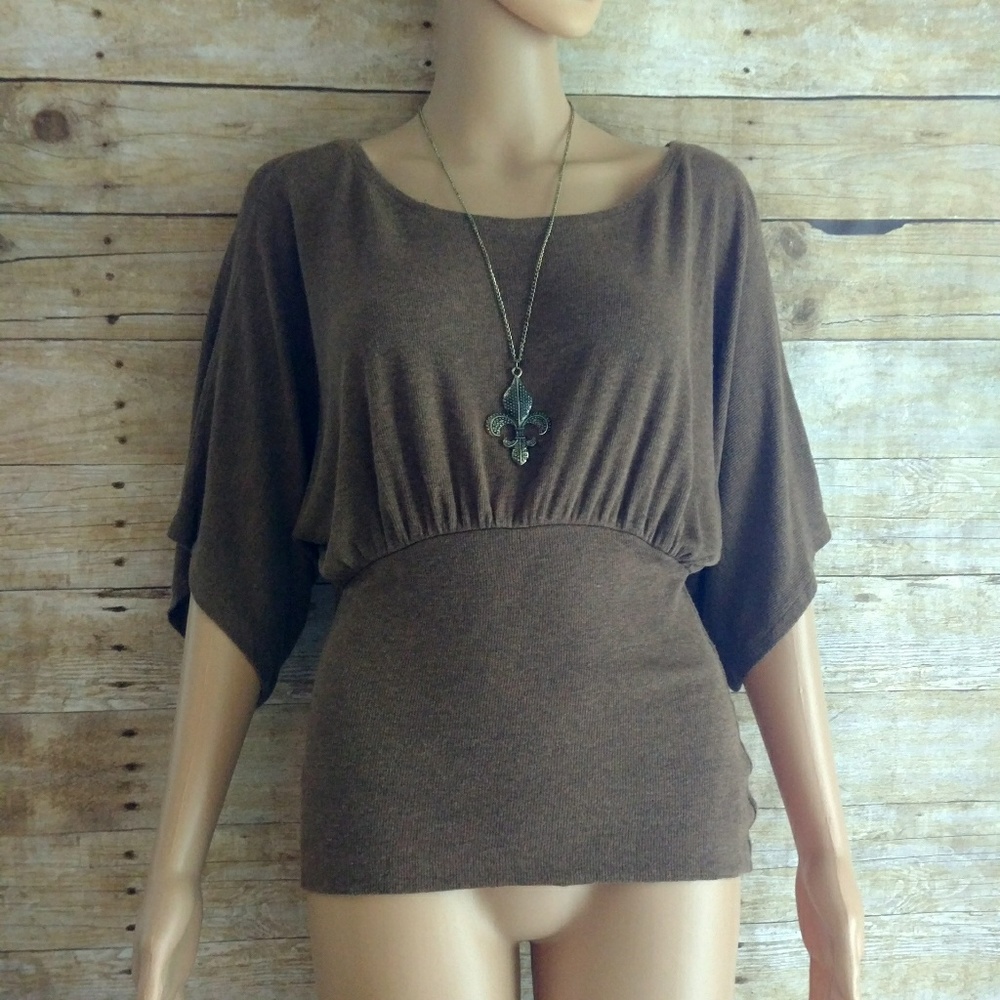 NWT Anthro Bordeaux Medium Bronze Top